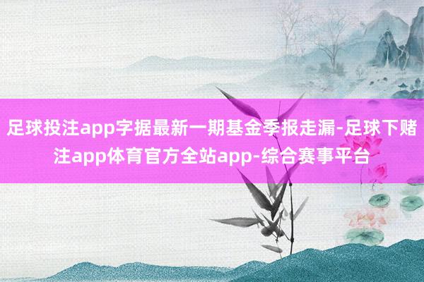 足球投注app字据最新一期基金季报走漏-足球下赌注app体育官方全站app-综合赛事平台