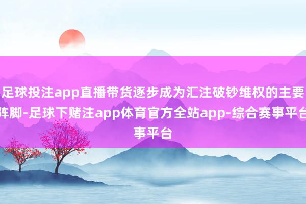 足球投注app直播带货逐步成为汇注破钞维权的主要阵脚-足球下赌注app体育官方全站app-综合赛事平台