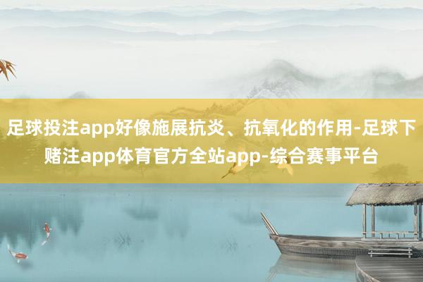 足球投注app好像施展抗炎、抗氧化的作用-足球下赌注app体育官方全站app-综合赛事平台