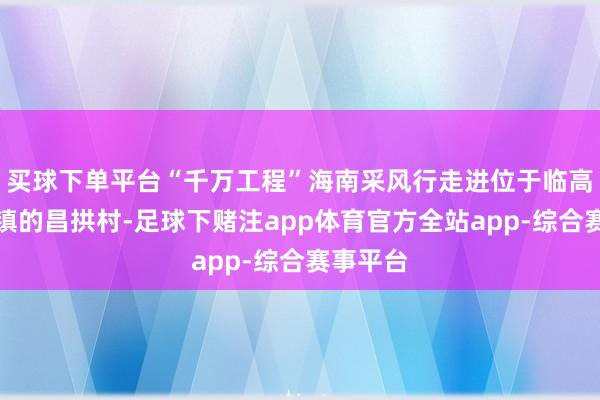 买球下单平台“千万工程”海南采风行走进位于临高县临城镇的昌拱村-足球下赌注app体育官方全站app-综合赛事平台
